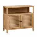 Buffet en bois d'acacia avec étagères