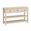 Console en bois avec 3 tiroirs et 2 étagères 120x35x80cm