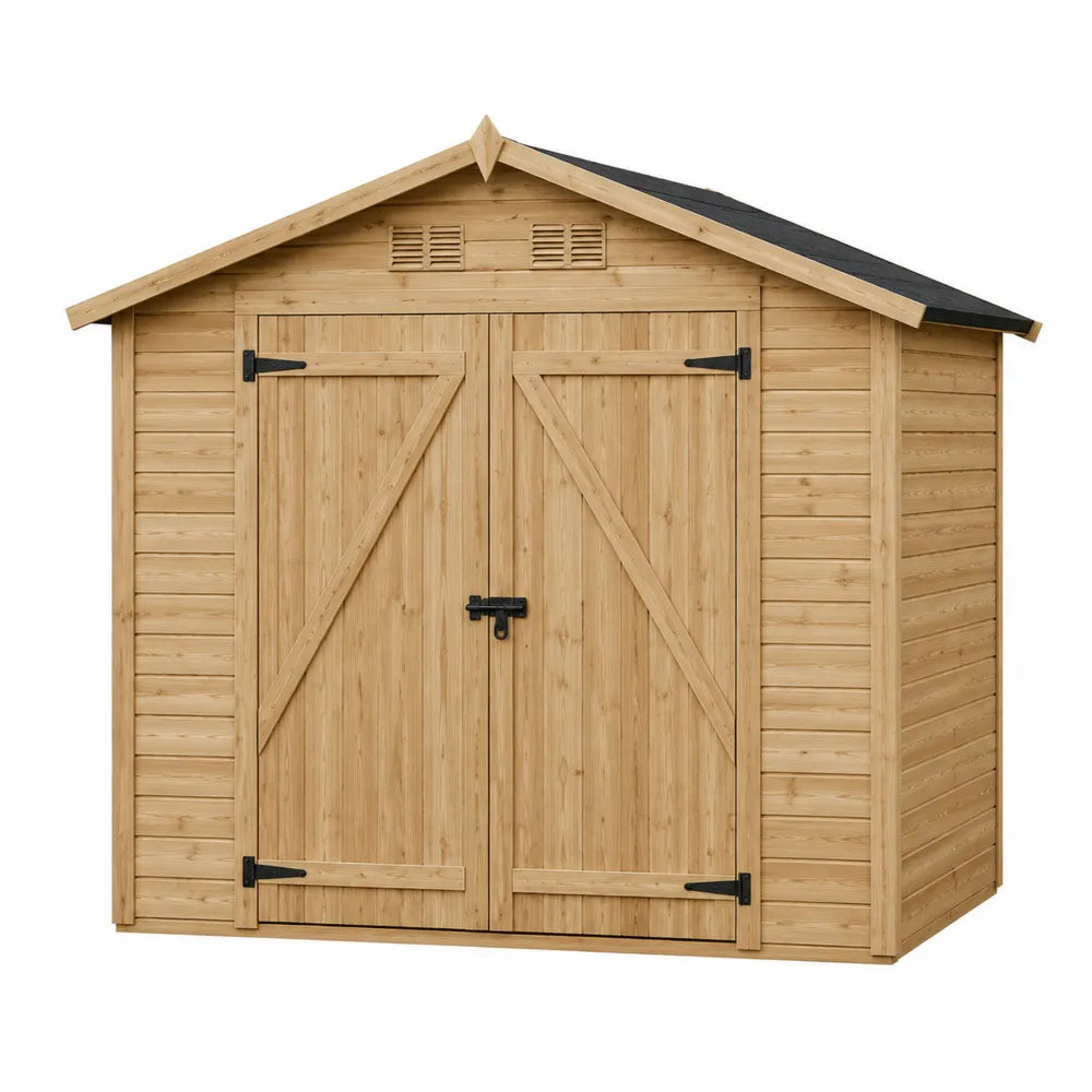 Abri de jardin en bois avec toit en feutre bitumé 185x152x213cm