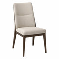 Chaise en bois et tissu polyester beige