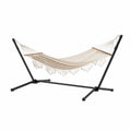 Hamac en coton avec support en acier beige