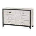 Commode en bois avec 6 tiroirs et cadre noir 120x78x40 cm
