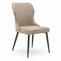 Chaise en tissu avec pieds métalliques noirs