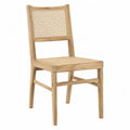 Chaise en bois et rotin tressé naturel