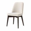 Chaise en bois de hêtre avec revêtement en polyester beige