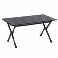 Table pliante aluminium noir 140x80 cm