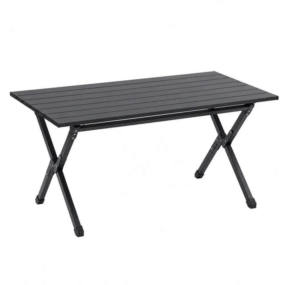 Table pliante aluminium noir 140x80 cm